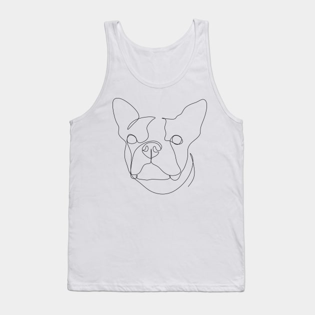 Dog Portrait. Dog portrait .  Pet Portrait Line Drawing. dog portrait from photo. pet memorial art. Tank Top by OneLinePrint